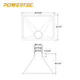 POWERTEC 70122 Big Gulp Dust Hood for Woodworking Dust Collection Dust Hood POWERTEC