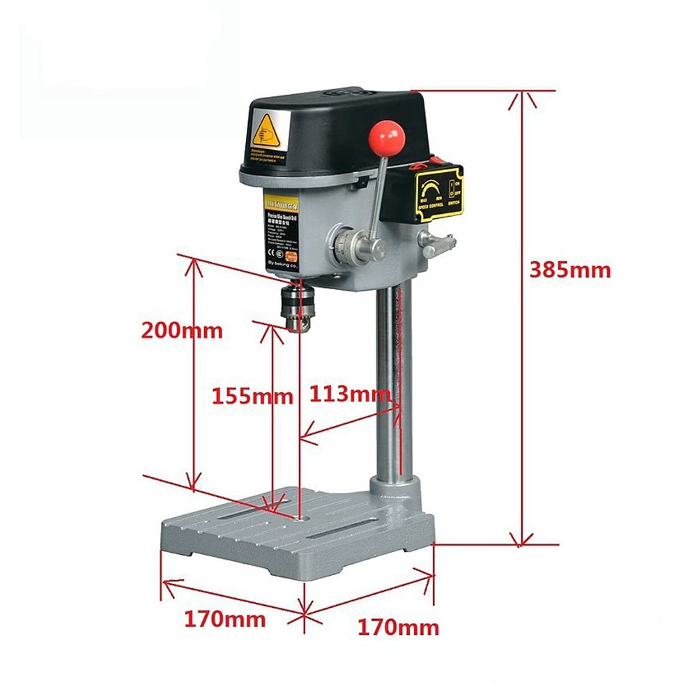 LINISHOP 340W Mini Benchtop Drill Press Portable Wood Drilling Machine Small Electric Drill Machine Worktable Three Speed Adjustable DIY Tools 1-10mm - WoodArtSupply