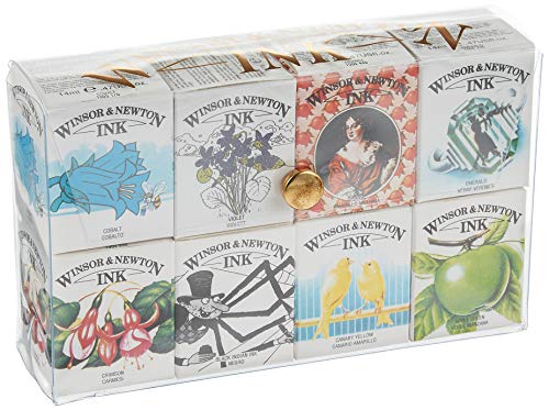 Winsor & Newton Drawing Ink, 14ml, 8 Colors Set Winsor & Newton