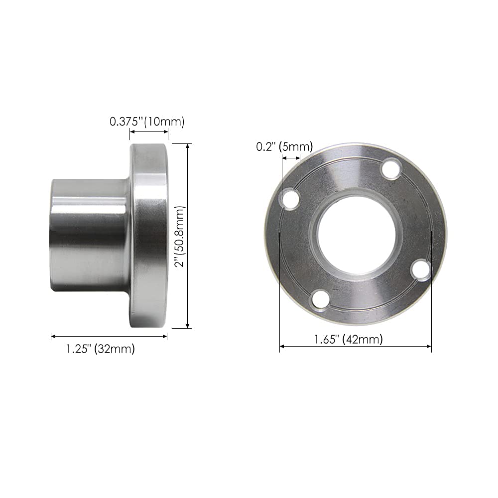 2" Wood Lathe Steel Faceplate Chucks, 1”-8TPI Thread Woodworking Accessories Tools