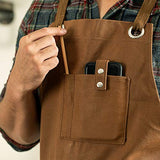 Texas Canvas Wares Waxed Canvas Heavy Duty Work Apron With Pockets - Deluxe Edition with Quick Release Buckle Adjustable up to XXL for Men and Women Texas Canvas Wares