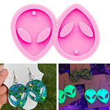 Shiny Glossy Alien-Shape Resin Jewelry Molds Silicone Molds for Epoxy Resin Earring Making Supplies Resin Keychain Mold Clay Molds Handmade Jewellrey Angel Wings