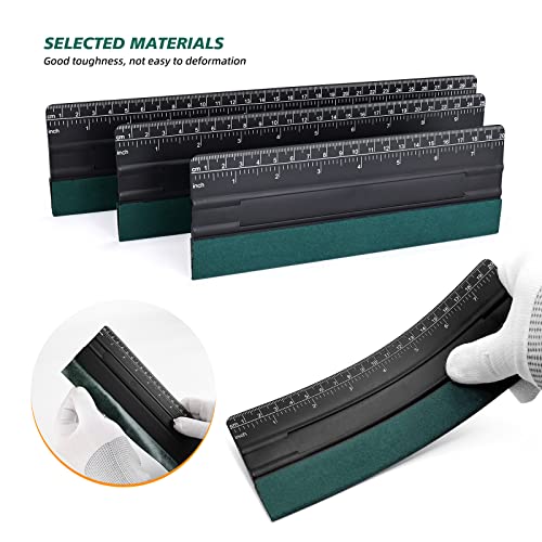 EHDIS Vinyl Squeegee Tool Window Tint Squeegee Tool 3PCS Big Size Felt Edge Vinyl Wrap Squeegee for Vinyl Graphic Decal Car Wrapping Applicator Large EHDIS