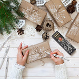 Qionew White Gel Pen Set, 3 Pack, 1mm Extra Fine Point Pens Gel Ink Pens Opaque White Archival Ink Pens for Black Paper Drawing, Sketching, Qionew