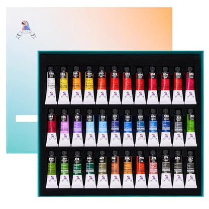 Meiliang Watercolor Paint Set, 48 Vivid Colors Includes12 Metallic Glitter  Solid