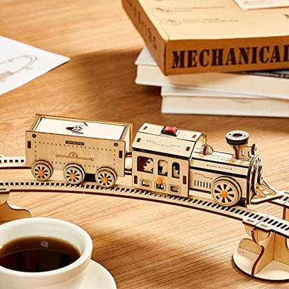 bennama 3D Wooden Puzzles Little Truck Train Model Kits Includes Engine & Track, Brainteaser and Puzzle for Christmas/Birthday,Gifts for Adults and - WoodArtSupply