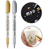 MYARTOOL Metallic Marker Pens, Gold Metallic Permanent Markers for Artist Illustration, Crafts, Gift Card Making, Scrapbooking, Fabric, DIY Photo MYARTOOL