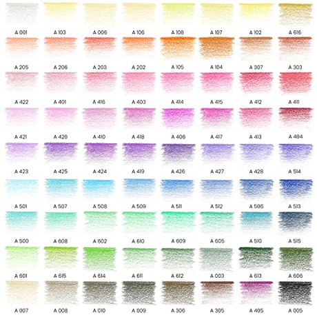 ARTEZA Colored Pencils for Adult Coloring with Case, 72 Assorted Drawing Pencils in Vibrant Colors, Pencil Set for Coloring Books and Journals, ARTEZA