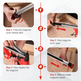 WORKPRO Pneumatic 20 Gauge Staple Gun, Oil-Free T50 Upholstery Stapler with 1260pcs 1/4" to 5/8" Staples, 200pcs Staple Capacity, Adjustable Exhaust, WORKPRO