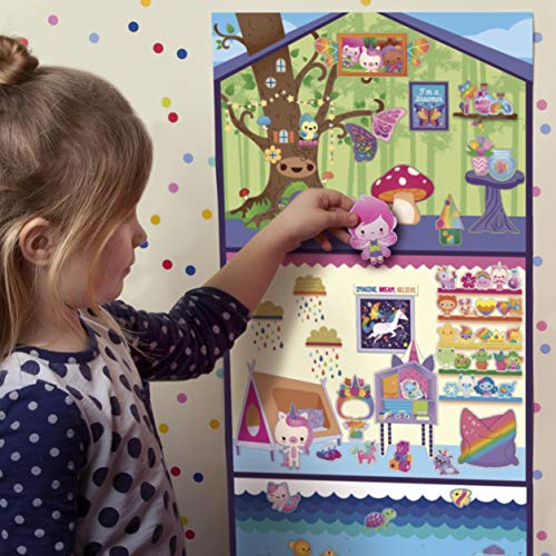 Craft-tastic — Enchanted Sticker Playhouse – Wall-Sized Sticker Fun – Repositionable Stickers — for Ages 3+ Craft-tastic