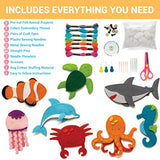 Craftorama Sewing Kit for Kids, Fun and Educational Sea Animal Craft Set for Boys and Girls Age 7-12, Sew Your Own Felt Animals Craft Kit for Craftorama