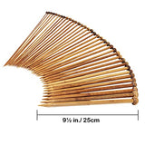 Bamboo Knitting Needles Set, Exquiss 18 Pairs Circular(31.5”) Wooden Knitting Needles with Colored Plastic Tube, 36PCS Single Pointed Bamboo Knitting EXQUISS