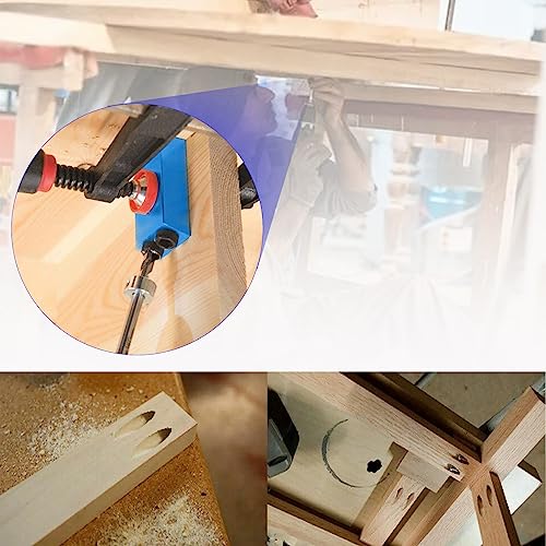 Pocket Hole Jig 14Pcs Kit - Woodwork Guides Joint Angle Tool Carpentry Locator - 15° Woodworking Inclined Hole Fixture 6/8/10mm Drill Bits Dowel VELNUT