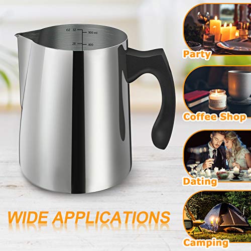 BBAXI Candle Making Kit, Including 32oz/900ml Candle Making Pouring Pot, 16oz Natural Soy Wax, 4Pcs Wooden Candle Wicks Holder, 60Pcs Candle Wicks, BBAXI