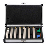 OSCARBIDE Nickel Plated 1/2"Shank Indexable Lathe Turning Holder 7 Pieces/Set,Heavy-Duty CNC Metal Lathe Cutting Tools for Turning Grooving Threading OSCARBIDE