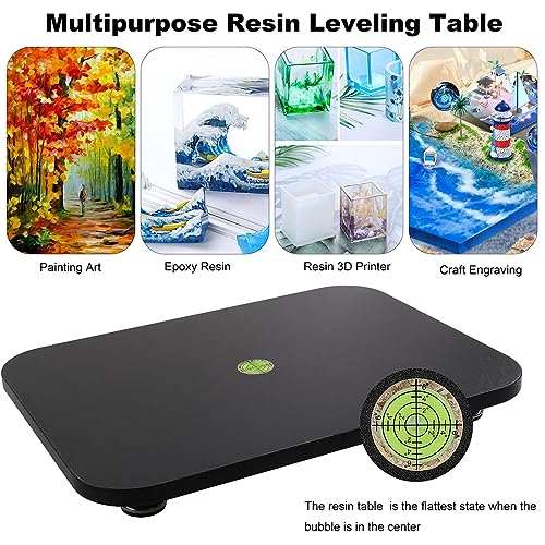 Co-Goldguard Resin Leveling Table, 16" x 12" Adjustable Leveling Board for Epoxy Resin，Self Leveling Table for Resin Art Crafts,Resin Co-Goldguard