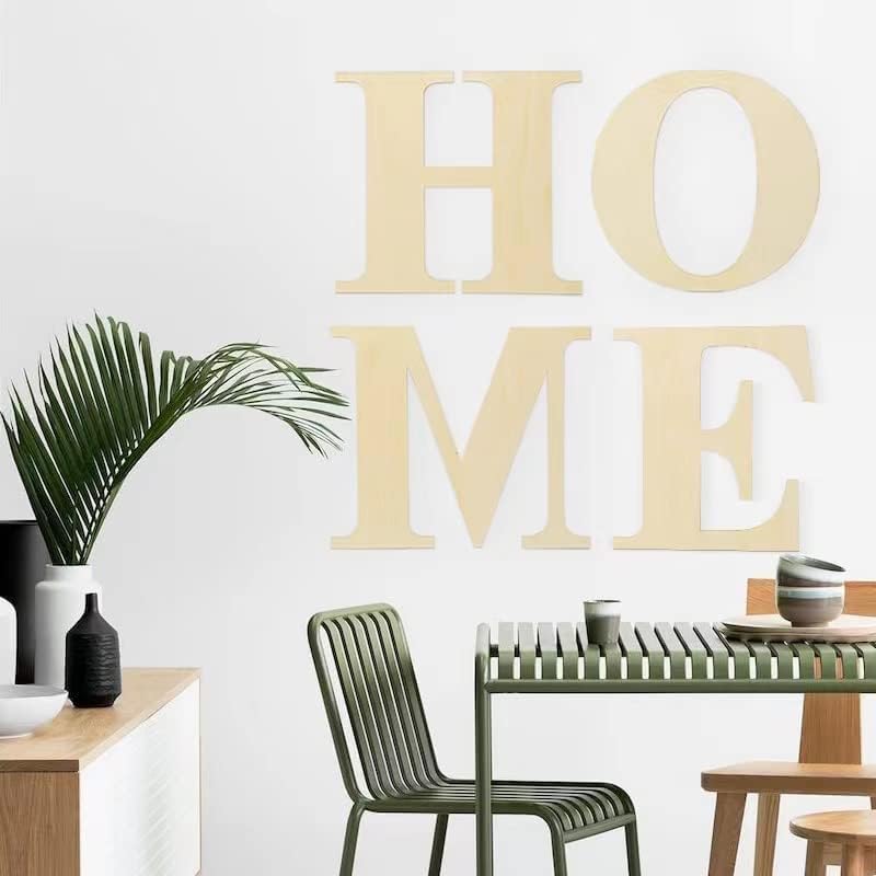 HGWOUY 12inch Tall Wooden Letters, 0.28inch Thick Unfinished Wood Letters Blank Wooden Letters for Wall Decor DIY Crafts Painting Wedding Birthday HGWOUY