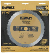 DEWALT Circular Saw Blade, 6 1/2 Inch, 90 Tooth, Vinyl Cutting (DW9153) DEWALT