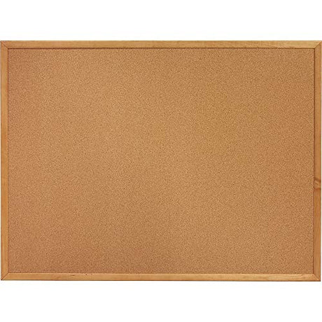 Lorell Oak Wood Frame Cork Board 18" x 24" Lorell