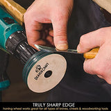 BeaverCraft PW1 Sharpening Wheel Stropping 3" Wheel Leather Wheel Honing Wheel Leather Polishing Wheel Knife Sharpening Wheel Kit Leather Stropping BeaverCraft