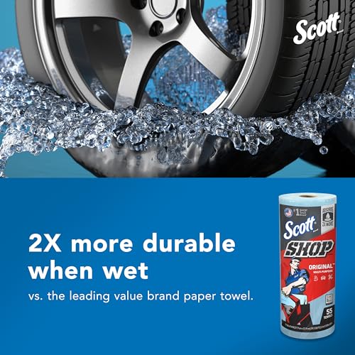 Scott® Shop Towels Original (75147), Blue, (55 Towels/Roll, 12 Rolls/Case, 660 Towels/Case) SCOTT SHOP ORIGINAL