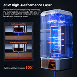 IKIER K1 Ultra Laser Engraver with Air Assist and Rotary Roller, 36W Output Laser Cutter and Engraver Machine, 180W DIY Laser Engraving Machine, IKIER