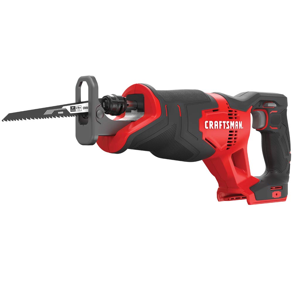 CRAFTSMAN V20 Reciprocating Saw, Cordless, 3,000 RPM, Variable Speed Trigger, Quick Easy Blade Change, Bare Tool Only (CMCS300B) - WoodArtSupply