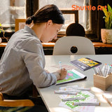 Shuttle Art Marker Pad, 8.3”x7.67” Portable Square Sketchbook, 50 Sheets Marker Drawing Paper, 60LB/90GSM Smooth Surface Bleedproof Art Paper, Shuttle Art
