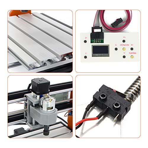RATTMMOTOR Upgrade 3018 PRO CNC Wood Router Machine Kit 3 Axis GRBL DIY Mini CNC Engraver Milling Machine+Offline Controller+Emergency Stop and Limit RATTMMOTOR
