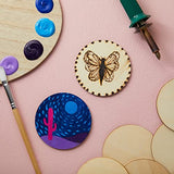 Juvale 36 Pack Unfinished Wood Circles for Crafts, 3 Inch Round Wooden Cutouts for DIY Projects Juvale