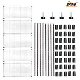 EFINE Chrome 5-Shelf Shelving Unit with Shelf Liners Set of 5, Adjustable, Steel Wire Shelves, 150lbs Loading Capacity Per Shelf, Shelving Units and Catalina Creations