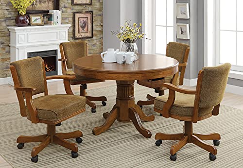 Coaster Home Furnishings Turk 3-in-1 Round Pedestal Game Table Tobacco