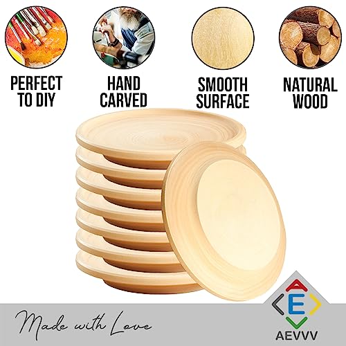 DIY Craft Kit: 16 Wooden Plates for Handmade Home Decor - Unfinished Wood Plate Blanks - Wood Craft Supplies - Handmade Dish Blanks for DIY Home - WoodArtSupply