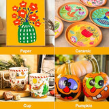 Oficrafted 60 Colors Dual Tip Acrylic Paint Pens Markers, Premium Acrylic Paint Markers with Brush and Fine Tip, Acrylic Paint Pens for Rock Oficrafted