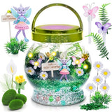 Amitié Lane Fairy Garden Kit - DIY Light Up Terrarium Kit for Kids - Fairy Gifts for Girls Ages 5, 6-8, Little Girl Toys, Crafts for Girls - Birthday Amitié Lane