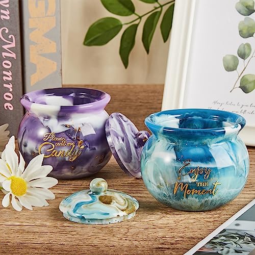 ISSEVE Jars Resin Molds, Jar Silicone Molds with Lid, Epoxy Resin Casting Molds Jar Molds for Storage Box,Candy Jewelry Container,Home Decoration,DIY ISSEVE