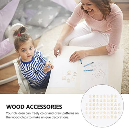 ABOOFAN Crafts Woodsy Decor Unfinished Wood Cutouts House Shaped Wooden Discs Slices Embellishments Party Decorations for Holiday Crafts DIY Projects - WoodArtSupply