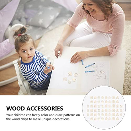 ABOOFAN Crafts Woodsy Decor Unfinished Wood Cutouts House Shaped Wooden Discs Slices Embellishments Party Decorations for Holiday Crafts DIY Projects ABOOFAN
