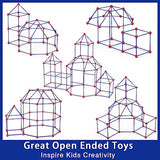 V-Opitos 180 Pack Fort Building Kits for Kids Age 4, 5, 6, 7, 8+ Years Old, Creative STEM Building Toys for DIY Castles, Tunnels, Play Tent, Ideal V-Opitos