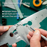 ARTIFY Drybrush Set of 5 Sizes: Expert Series Dry Brush for Effortless Miniature, Model, Ceramics, Citadel Painting - Hobby Detail Small Acrylic Oil ARTIFY art supplies