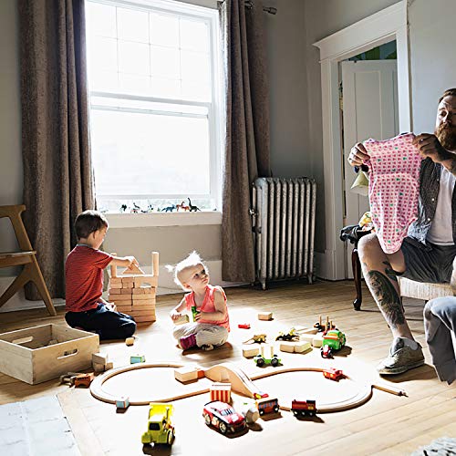 SainSmart Jr. Wooden Train Set for Toddler with Double-Side Train Tracks Fits Brio, Thomas, Melissa and Doug, Kids Wood Toy Train for 3,4,5 Year old SainSmart Jr.