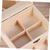 LIFKOME 3 pcs wooden jewelry box handmade jewelry box hand jewelry wood crafts unfinished wood treasure chest unfinished drawer case Wooden Dresser LIFKOME
