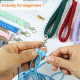 Adult DIY Craft Keychain Making Kit Boho Macrame Keychain Kit Includes Key Rings Precut Macrame Cord Instructions to Make Cute Keychains and Lanyards Ewparts