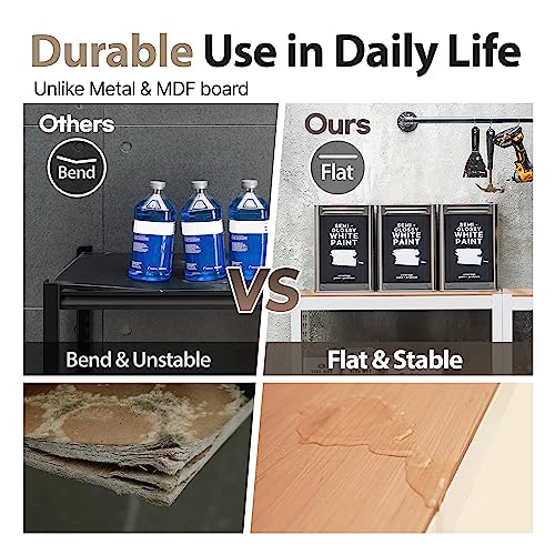 HOMEDANT House Z-Beam White 48" Wide Heavy Duty Garage Storage Shelving Adjustable 5-Tier Metal Shelves Laminated Organization Shelf Industrial HOMEDANT