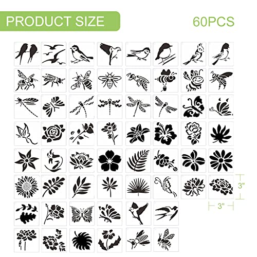 60 PCS Wood Burning Stencils for Crafts Painting on Wood Flowering Pla –  WoodArtSupply