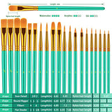 Paint Brushes Set, 60 Pcs Paint Brushes for Acrylic Painting, Oil Watercolor Acrylic Paint Brush, Artist Paintbrushes for Body Face Rock Canvas, Kids Artstorys