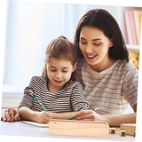 TEHAUX Box Wooden Pencil Case Desk Organizers Jewelery Storage Case Unpainted Pen Case Unfinished Wood Case Pencil Container Wood Pencil Case Pencil TEHAUX