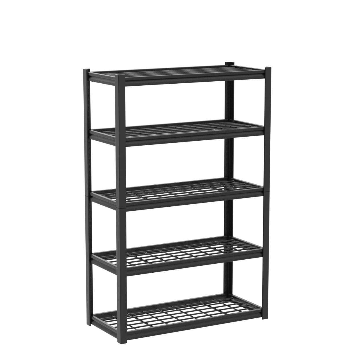 REIBII 40" Wide Garage Storage Shelves Heavy Duty Shelving Unit,72" Tall Garage Shelving for Storage with 5 Tier Adjustable Metal Wire Shelving Unit - WoodArtSupply