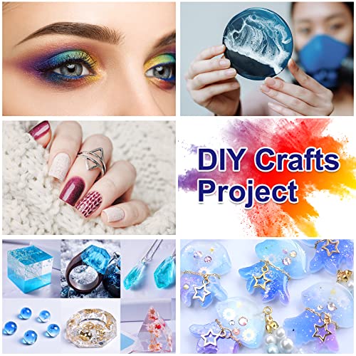 CHANGTIKEJI Mica Powder，63 Colors - 10g/Bottle of Natural Pigment Powder for Epoxy Resin，Lip Gloss，Eye Shadow,Car Paint, Dye,Soap Making,Nail CHANGTIKEJI