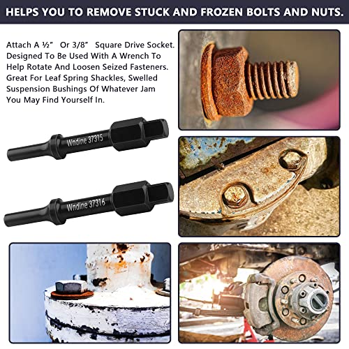 32029 Pneumatic Bolt Breaker Set, Pneumatic Bolt Breaker Set 37315 & 37316, helps remove seized and frozen bolts and nuts. Designed to be used with a Wndine